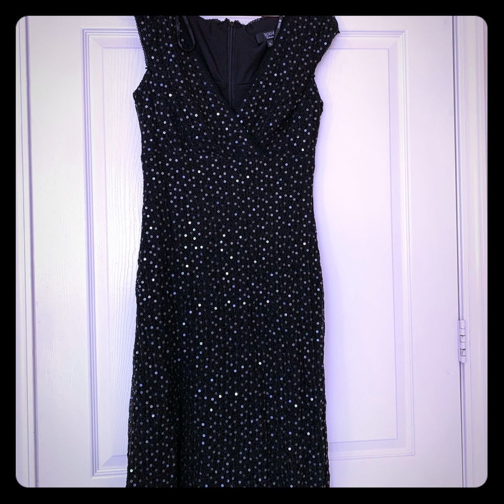 Gorgeous black sequin lace Tadashi Shoji XL dress